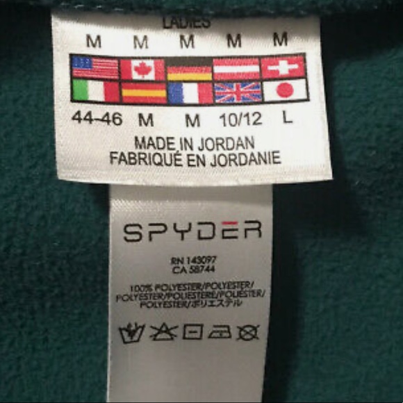 SPYDER Women’s Teal Green Full Zip Core Sweater Fleece Lined Jacket Size M Ski - Picture 7 of 9